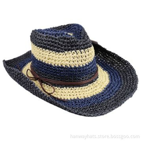 New Style Paper Cowboy Hat with Two Colors